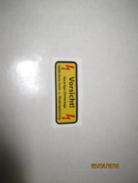 Vorsicht Sticker bobine 911/912